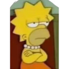 Divertida Lisa Simpson está triste