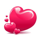 Corazones rojos emoticon de corazón