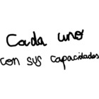 Cada uno con sus capacidades