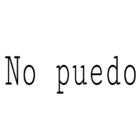 No puedo