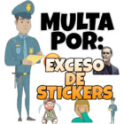 Multa por exceso stickers