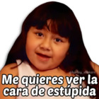 Me quieres ver la cara de estúpida