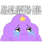 No me grites, mis sentimientos wey