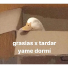 Gracias x tardar ya me dormí