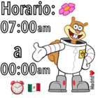 Horario: 07:00 am a 00:00 am