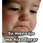 Tu mensaje me hizo llorar