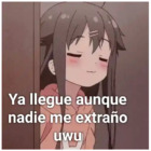Ya llegue aunque nadie me extraño uwu
