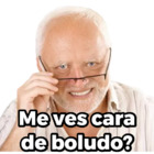 Me ves cara de boludo?