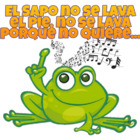 El sapo no se lava el ple, no se lava porque no quiere...