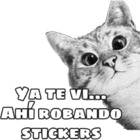 Ya te vi... ahí robando stickers