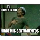 Tu comentario hirió mis sentimientos