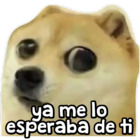 Ya me lo esperaba de ti