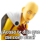 ¿Acaso te dije que me caes bien?