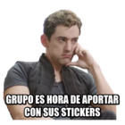 Grupo es hora de aportar con sus STICKERS
