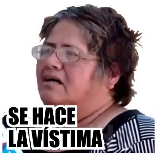 Se hace la víctima 006536 Sticker de WhatsApp DescargarStickers