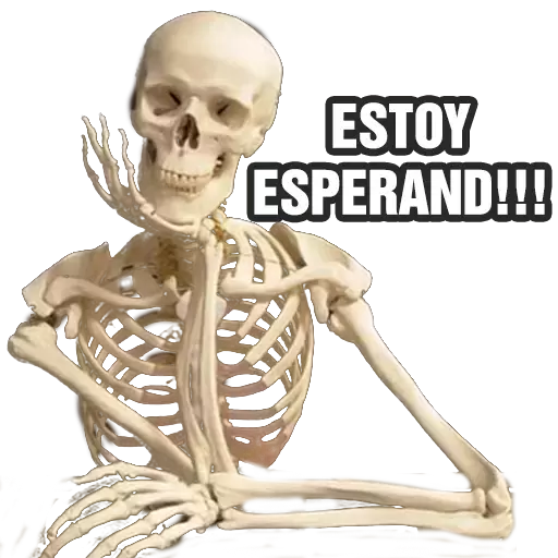 Estoy esperando!!! 040433 Sticker de WhatsApp DescargarStickers