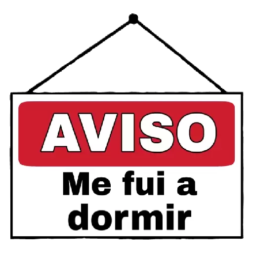 Sticker Aviso me fui a dormir #141193 PNG - DescargarStickers