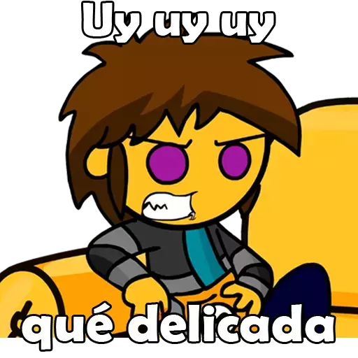 Uy uy uy que delicada 157786 Sticker de WhatsApp DescargarStickers