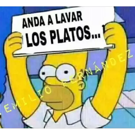 Anda a lavar los platos... Sticker de WhatsApp - DescargarStickers