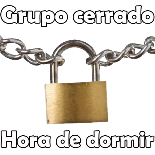 Sticker Grupo cerrado hora de dormir PNG - DescargarStickers