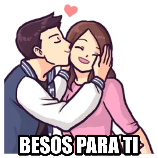 Besos para ti Sticker de WhatsApp DescargarStickers