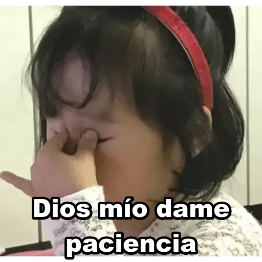 Dios mío dame paciencia Sticker de WhatsApp - DescargarStickers
