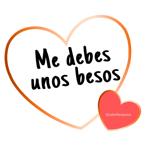Me debes unos besos Sticker de WhatsApp DescargarStickers