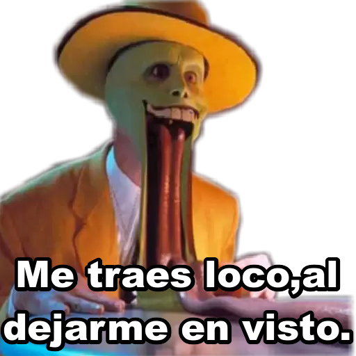 Me traes loco,al dejarme en visto. Sticker de WhatsApp DescargarStickers