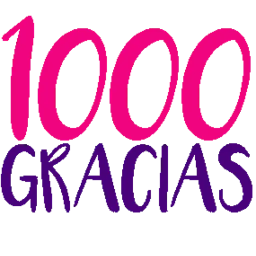 1000 gracias Sticker de WhatsApp DescargarStickers