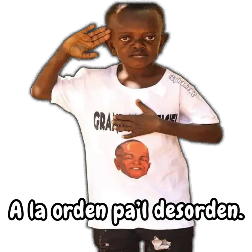 A la orden pa\'l desorden Sticker de WhatsApp DescargarStickers