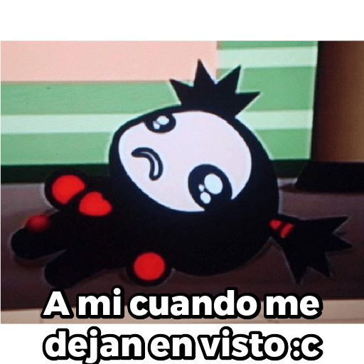 A mi cuando me dejan en visto c Sticker de WhatsApp DescargarStickers