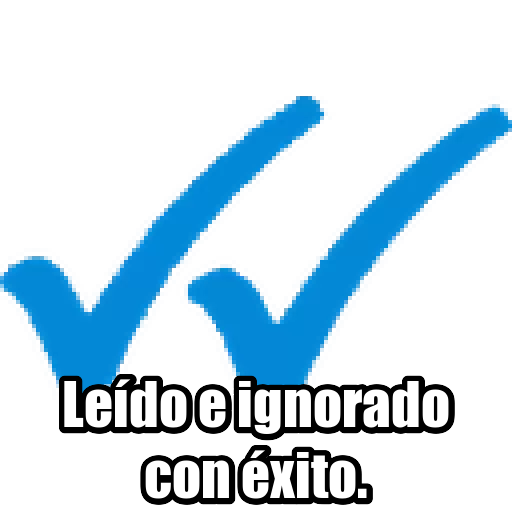 Leído e ignorado con éxito. Sticker de WhatsApp - DescargarStickers