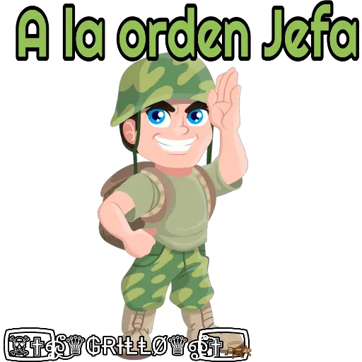 A la orden Jefa Sticker de WhatsApp DescargarStickers